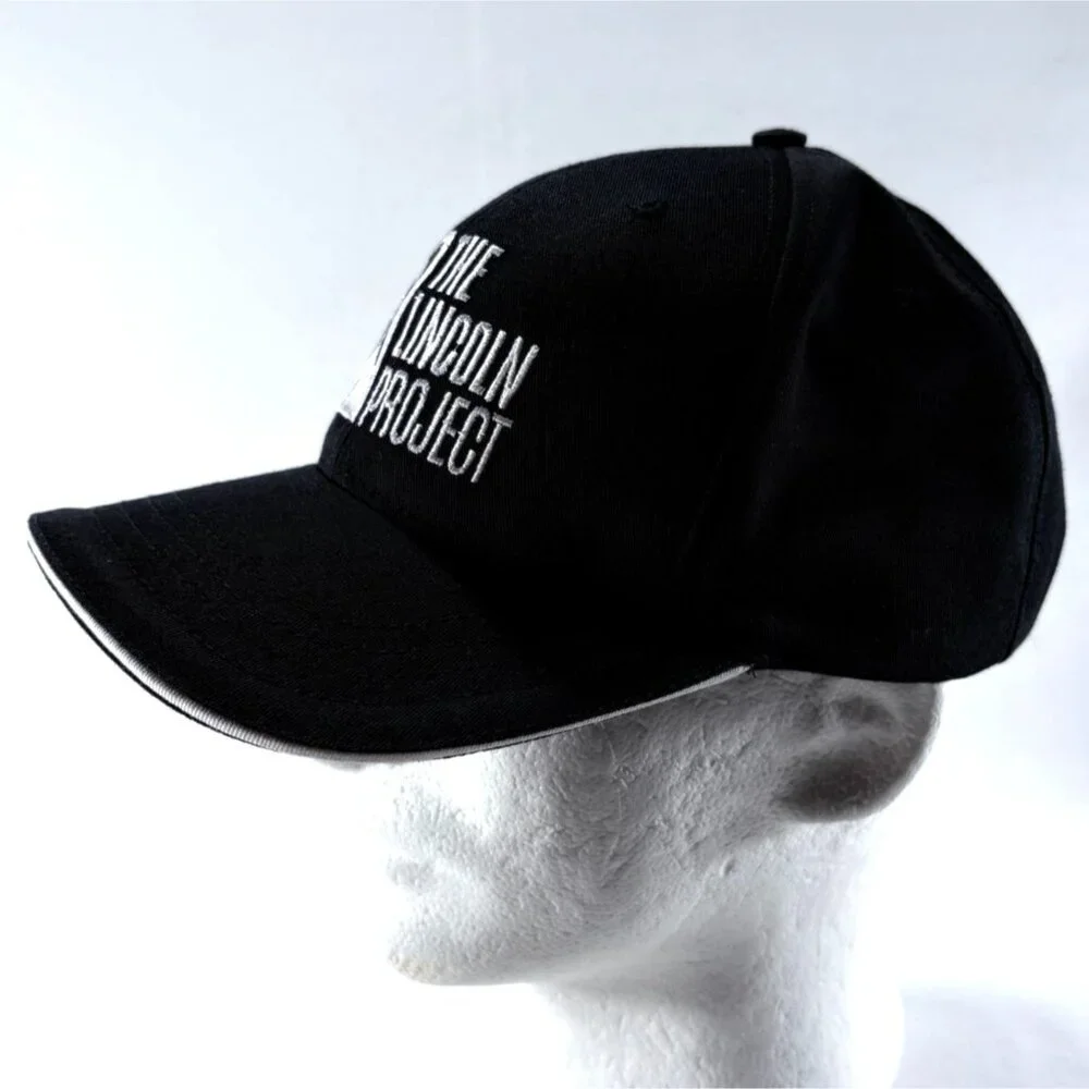 The Lincoln Project Embroidered Logo‎ Black Baseball Cap Hat Adjustable USA